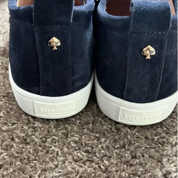 Kate Spade Navy Suede Sneakers - Picture 4 of 12